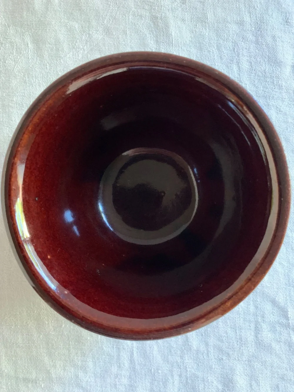 Vintage Brown Stoneware Soup Cereal Bowls Set of 2 Monmouth Maple Leaf